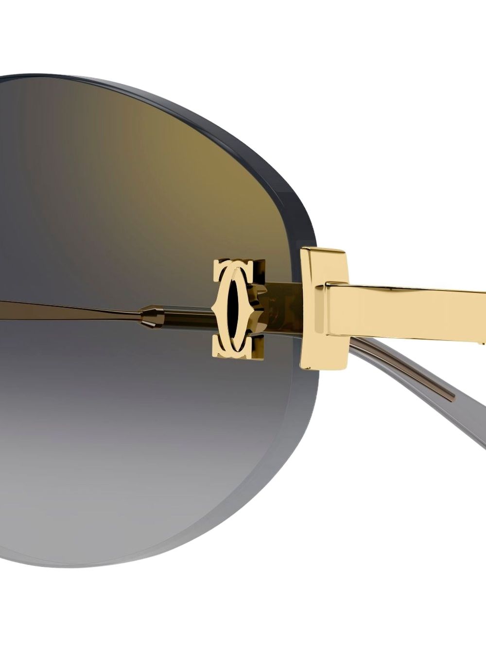 Cartier Eyewear logo-detail round-frame sunglasses