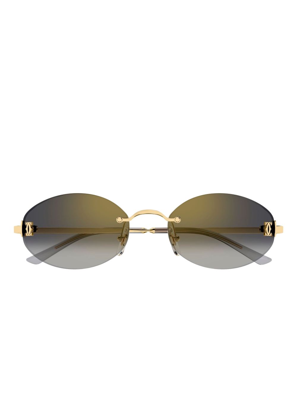 Cartier Eyewear  logo-detail round-frame sunglasses