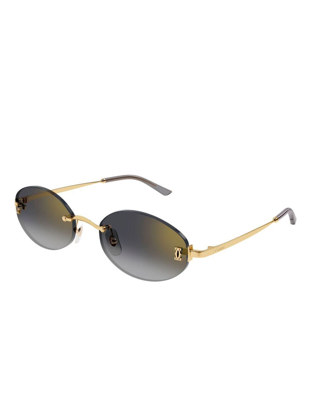 Cartier Eyewear  logo-detail round-frame sunglasses